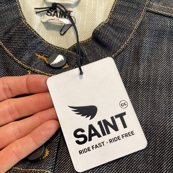 Sa1nt Kevlar Denim Riding Vest. NWT - Picture 3 of 7